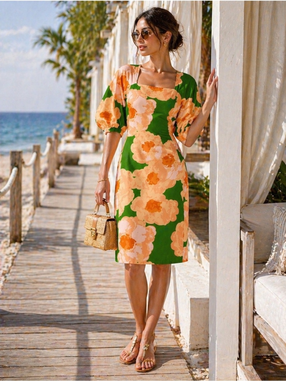 Eudon Choi Floral Midi Dress